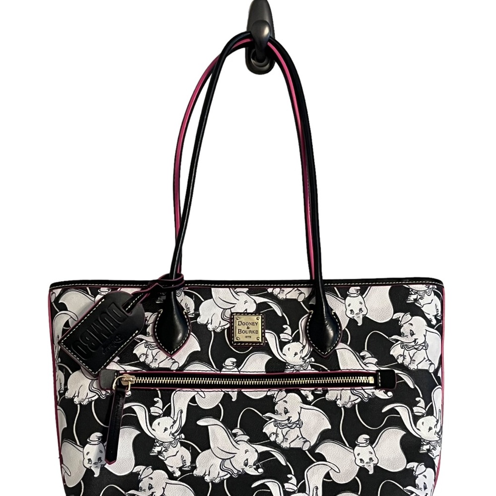 Disney Dooney & Bourke 2022 Dumbo Black White Tote Bag - Picture 4 of 10
